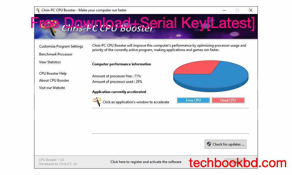 review Chris-PC CPU Booster Download for lifetime with Activation key, License, Registration Code, Keygen