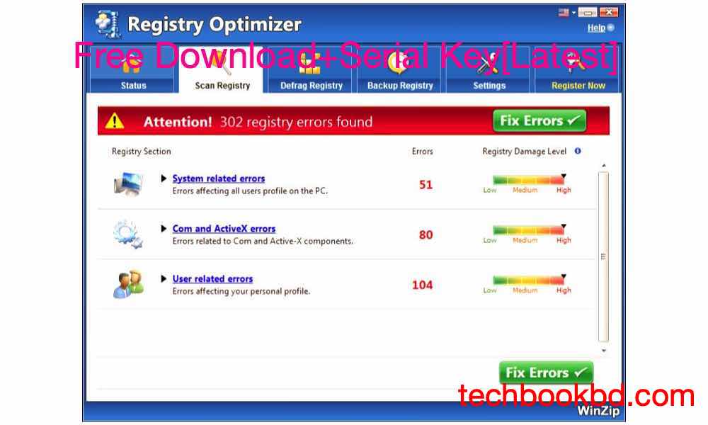 review WinZip Registry Optimizer +Download for lifetime with Activation key, License, Registration Code, Keygen